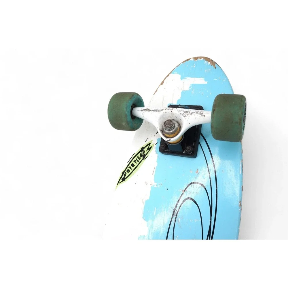 Vtg Myrtle Stuff‎ Russ Pope Skateboard Rare 58mm Complete Rare Longboard Artist